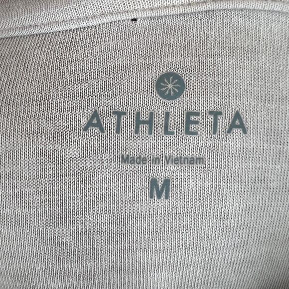 ATHLETA Eco Wash Pink Long Sleeve Turtleneck Sweatshirt Pocket Dress Tunic Sz M - Picture 8 of 10